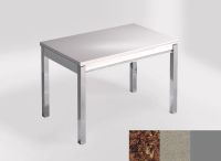Logo Table mensa ext 110x70 - plateau mahogany - pieds argent - ceinture en bois laque inox 2321_mahogany_argent_bl-inox