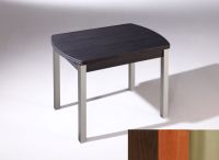 Logo Table hercule ext. 130x80 - plateau wengue - pieds inox - ceinture en polymere cerisier 2904_wengue_inox_pl-cerisier