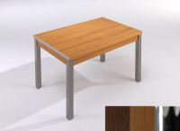 Logo Table mensa ext 110x70 - plateau wengue - pieds chrome - ceinture en polymere noyer 2038_wengue_chrome_pl-noyer