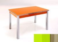 Logo Table mensa ext 100x60 - plateau vert - pieds inox - ceinture en bois laque vert 2035_vert_inox_bl-vert
