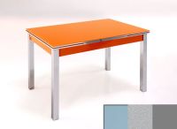 Logo Table mensa ext 100x60 - plateau gris - pieds argent - ceinture en bois laque argent 2035_gris_argent_bl-argent