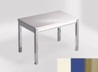 Logo Table mensa ext 100x60 - plateau blanco dune - pieds inox - ceinture en bois laque bleu enjoy 2320_blanco-dune_inox_bl-bleu-enjo