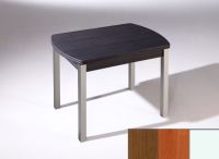 Logo Table hercule ext 115x75 - plateau noyer - pieds blanc - ceinture en polymere cerisier 2903_noyer_blanc_pl-cerisier