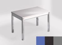Logo Table mensa ext 100x60 - plateau azul enjoy - pieds argent - ceinture en bois laque noir 2320_azul-enjoy_argent_bl-noir