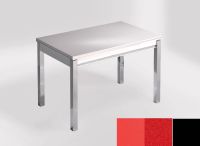 Logo Table mensa ext 110x70 - plateau rojo vital - pieds noir - ceinture en bois laque rouge 2321_rojo-vital_noir_bl-rouge