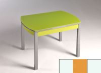 Logo Table hercule 105x60 - plateau blanc - pieds blanc - ceinture en bois laque jaune dream 1989_blanc_blanc_bl-jaune-dream