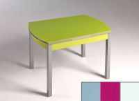 Logo Table hercule 115x75 - plateau gris - pieds blanc - ceinture en bois laque magenta energy 1992_gris_blanc_bl-magenta-energy
