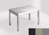 Logo Table mensa ext 100x60 - plateau negro magma - pieds argent - ceinture en bois laque inox 2320_negro-magma_argent_bl-inox