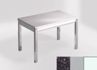 Logo Table mensa ext 100x60 - plateau ebony  pearl - pieds blanc - ceinture en bois laque argent 2320_ebony--pearl_blanc_bl-argent