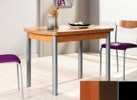 Logo Table hercule 120x70 - plateau cerisier - pieds noir - ceinture en bois laque wengue 1995_cerisier_noir_bl-wengue