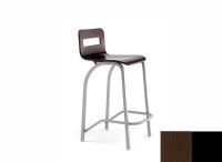 Logo Tabouret tulipe 63 - assise en hetre vernis wengue - pieds noir 2656_hv-wengue_noir