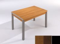 Logo Table mensa ext 100x60 - plateau noyer - pieds noir - ceinture en polymere wengue 2033_noyer_noir_pl-wengue