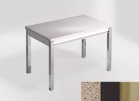 Logo Table mensa ext 100x60 - plateau perla diana - pieds inox - ceinture en bois laque noir 2320_perla-diana_inox_bl-noir