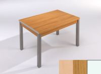 Logo Table mensa ext 100x60 - plateau hetre - pieds blanc - ceinture en polymere chene 2033_hetre_blanc_pl-chene