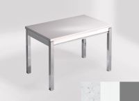 Logo Table mensa ext 100x60 - plateau bianco rivers - pieds argent - ceinture en bois laque blanc 2320_bianco-rivers_argent_bl-blanc