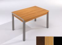 Logo Table mensa ext 135x80 - plateau wengue - pieds noir - ceinture en polymere chene 2044_wengue_noir_pl-chene