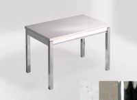 Logo Table mensa ext 110x70 - plateau bianco rivers - pieds chrome - ceinture en bois laque inox 2321_bianco-rivers_chrome_bl-inox