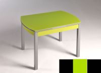 Logo Table hercule 130x80 - plateau noir - pieds noir - ceinture en bois laque vert 2000_noir_noir_bl-vert