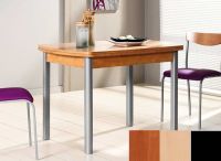 Logo Table hercule 120x70 - plateau cerisier - pieds noir - ceinture en bois laque hetre 1995_cerisier_noir_bl-hetre