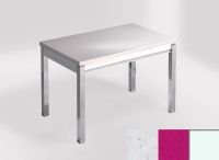 Logo Table mensa ext 110x70 - plateau bianco rivers - pieds blanc - ceinture en bois laque magenta energy 2321_bianco-rivers_blanc_bl