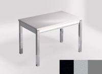 Logo Table mensa ext 100x60 - plateau tao - pieds argent - ceinture en bois laque argent 2320_tao_argent_bl-argent