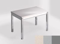Logo Table mensa ext 100x60 - plateau blanco norte - pieds argent - ceinture en bois laque argent 2320_blanco-norte_argent_bl-argent
