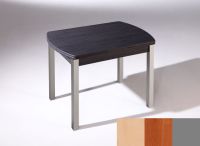 Logo Table hercule ext. 130x80 - plateau hetre - pieds argent - ceinture en polymere cerisier 2904_hetre_argent_pl-cerisier