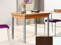 Logo Table hercule 120x70 - plateau wengue - pieds blanc - ceinture en bois laque wengue 1995_wengue_blanc_bl-wengue