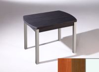 Logo Table hercule ext. 130x80 - plateau cerisier - pieds blanc - ceinture en polymere noyer 2904_cerisier_blanc_pl-noyer