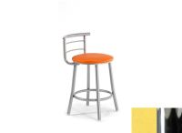Logo Tabouret mimosa 45 - assise en vinyltech jaune - pieds chrome 1875_vt-jaune_chrome