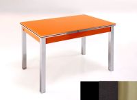 Logo Table mensa ext 135x80 - plateau noir - pieds inox - ceinture en bois laque noir 2045_noir_inox_bl-noir