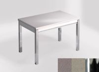 Logo Table mensa ext 100x60 - plateau gris expo - pieds chrome - ceinture en bois laque inox 2320_gris-expo_chrome_bl-inox