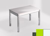 Logo Table mensa 110x70 extension mélaminé - plateau green river - pieds blanc - ceinture en bois laque v 2332_green-river_blanc_bl-v