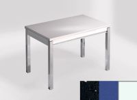 Logo Table mensa 110x70 extension m�lamin� - plateau stellar negro - pieds blanc - ceinture en bois laque 2332_stellar-negro_blanc_bl