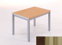 Logo Table saturne ext 80x80 - plateau wengue - pieds inox - ceinture en metalique inox 2785_wengue_inox_mt-inox