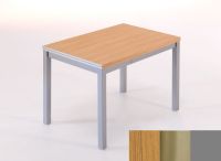 Logo Table saturne ext 80x80 - plateau chene - pieds argent - ceinture en metalique inox 2785_chene_argent_mt-inox