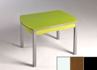 Logo Table hercule 115x75 - plateau blanc - pieds noir - ceinture en bois laque noyer 1992_blanc_noir_bl-noyer