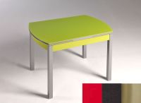 Logo Table hercule 105x60 - plateau rouge - pieds inox - ceinture en bois laque noir 1989_rouge_inox_bl-noir