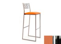 Logo Tabouret spiree  - 77 - assise en vinyltech marron brique - pieds chrome 2666_vt-marron-brique_chrome