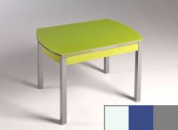 Logo Table hercule 130x80 - plateau blanc - pieds argent - ceinture en bois laque bleu enjoy 2000_blanc_argent_bl-bleu-enjoy