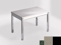 Logo Table mensa 100x60 extension melaminé - plateau green river - pieds noir - ceinture en bois laque in 2331_green-river_noir_bl-in
