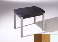 Logo Table hercule ext. 105x60 - plateau noyer - pieds blanc - ceinture en polymere chene 2902_noyer_blanc_pl-chene
