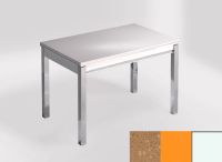 Logo Table mensa ext 110x70 - plateau beige olimpo - pieds blanc - ceinture en bois laque orange cool 2321_beige-olimpo_blanc_bl-oran
