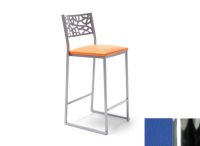 Logo Tabouret spiree  - 63 - assise en vinyltech bleu de france - pieds chrome 2667_vt-bleu-de-france_chrome