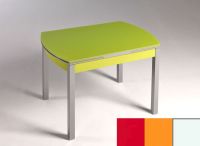 Logo Table hercule 130x80 - plateau rouge - pieds blanc - ceinture en bois laque orange cool 2000_rouge_blanc_bl-orange-cool