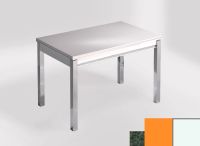 Logo Table mensa 110x70 extension mélaminé - plateau green river - pieds blanc - ceinture en bois laque o 2332_green-river_blanc_bl-o