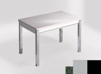 Logo Table mensa ext 100x60 - plateau green river - pieds noir - ceinture en bois laque argent 2320_green-river_noir_bl-argent