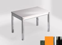 Logo Table mensa ext 100x60 - plateau green river - pieds chrome - ceinture en bois laque orange cool 2320_green-river_chrome_bl-oran