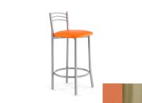 Logo Tabouret cam�lia 63 - assise en vinyltech marron brique - pieds inox 2652_vt-marron-brique_inox