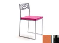 Logo Chaise spiree - assise en vinyltech marron brique - pieds chrome 2299_vt-marron-brique_chrome